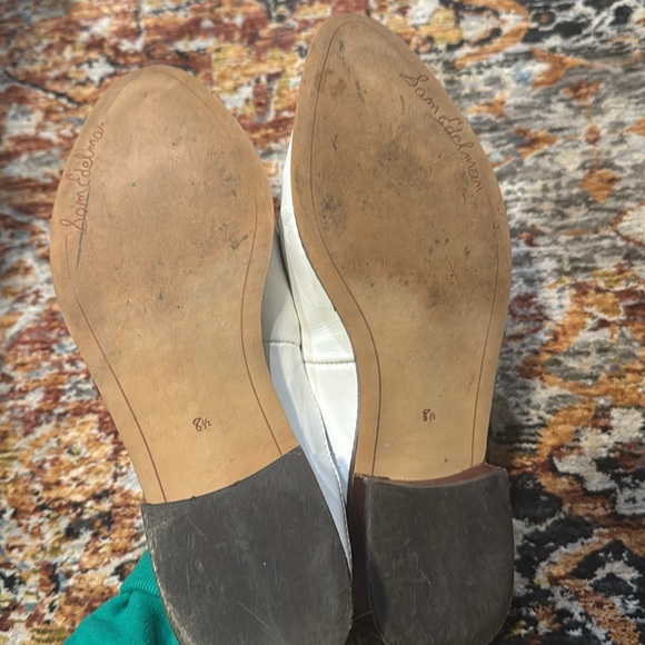 SAM EDELMAN Laddie White Leather Mule studded 8.5 - Picture 9 of 11